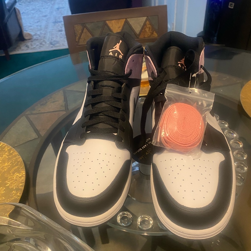 Nike Air Jordan Black and White Sneakers - Picture 2 of 8